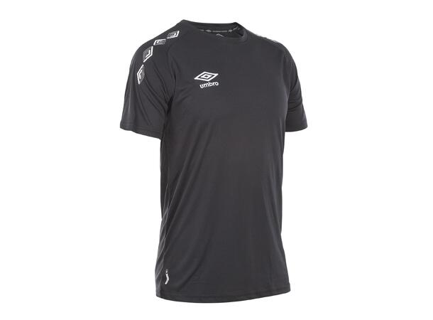 UMBRO UX-1 Trn Tee jr Sort/Hvit 116 Enklere teknisk T-skjorte 